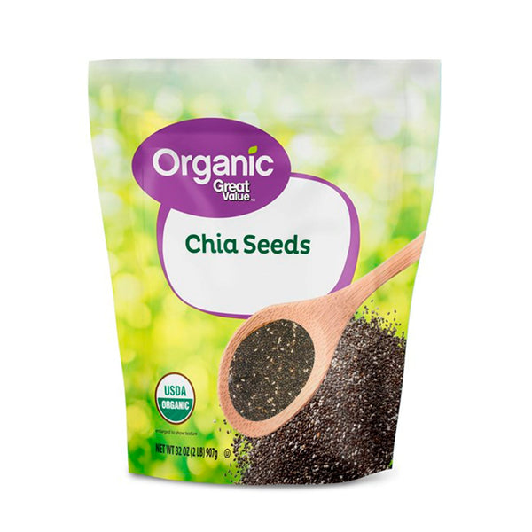 Semillas de Chia orgánicas Great Value 32Oz