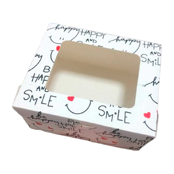 Caja Cuadrada Happy con Visor