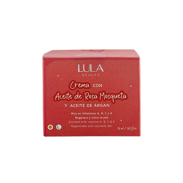 Crema Hidratante con Aceite de Rosa Mosqueta y Aceite de Argán LULA. 50 ml