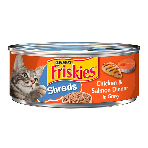 Alimento para Gatos Tiras de Pollo y Salmón Friskies Purina. 156 g
