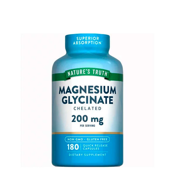 Glicinato de Magnesio Nature's Truth 200 mg. 180 cáps