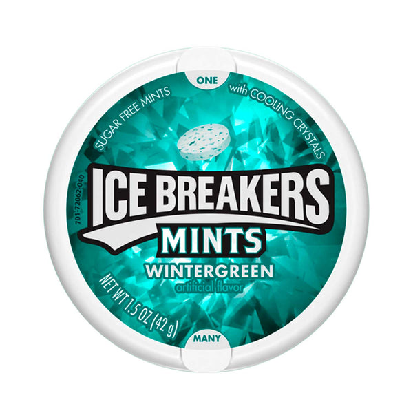 Caramelos de Menta Ice Breakers Wintergreen Sin Azúcar 42 gr