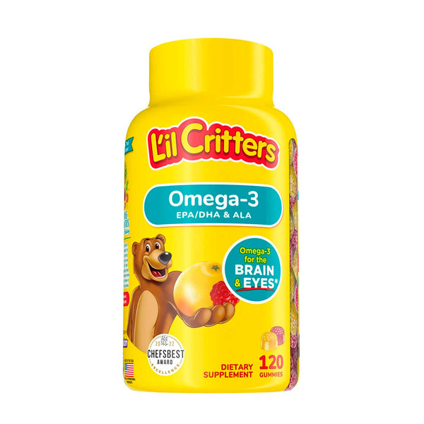 Omega 3 para niños Lil Critters. 120 gomitas