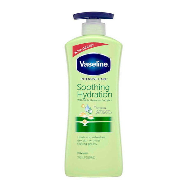 Loción Corporal Vaseline Calmante Triple Hidratación. 600 ml