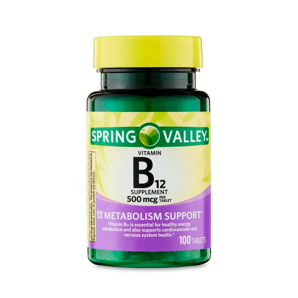 Vitamina B12 500 mcg. 100 tabs Spring Valley