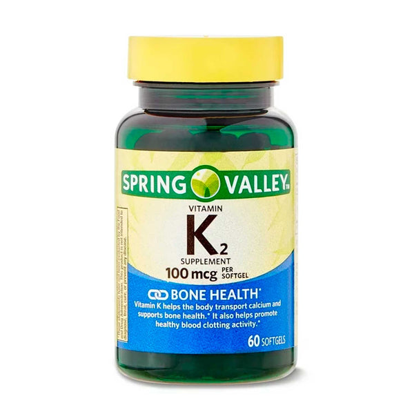 Vitamina K2 100 mcg Spring Valley. 60 caps
