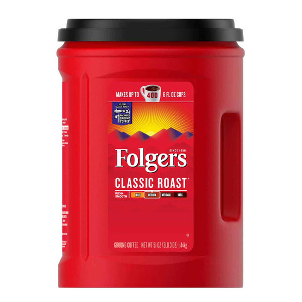 Café Molido Folgers, 1.23 Kg