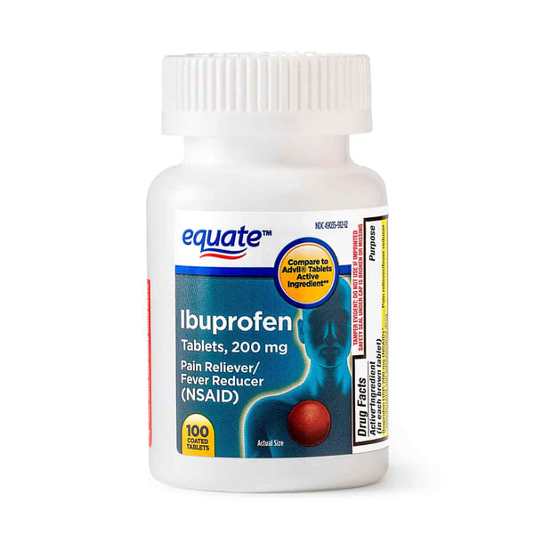 Ibuprofeno Equate 200 mg. 100 tabs