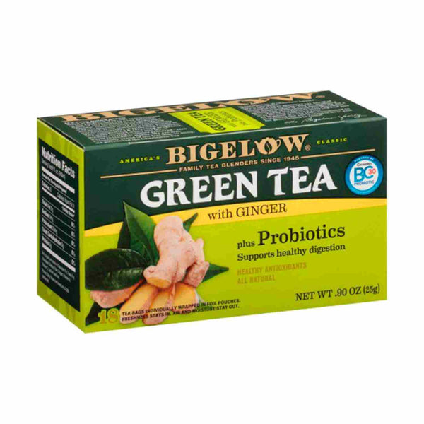 Té Verde con Jengibre y Prebióticos Bigelow. 18 sobres