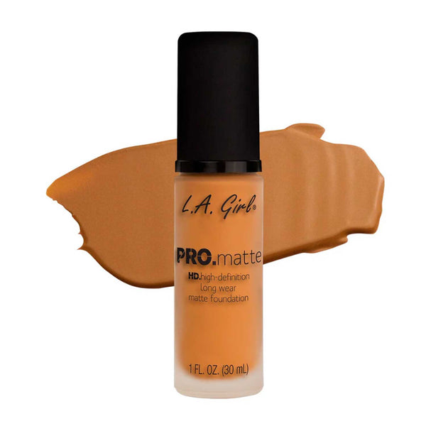 Base PRO.matte HD Larga Duración L.A Girl Tono 680 Golden Bronze. 30 ml