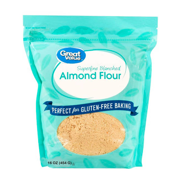 Harina de Almendras Sin Gluten Great Value. 454 gr