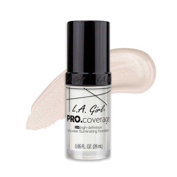 Base PRO.Coverage HD L.A Girl Tono 641 White. 28 ml