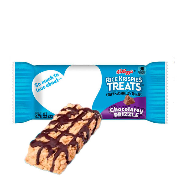 Barras de Cereal Rice Krispies Treats Kellogg's Chocolatey Drizzle. 22 gr