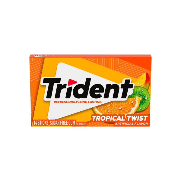 Trident Sabor Frutas Tropicales Sin Azúcar. 14 Sticks