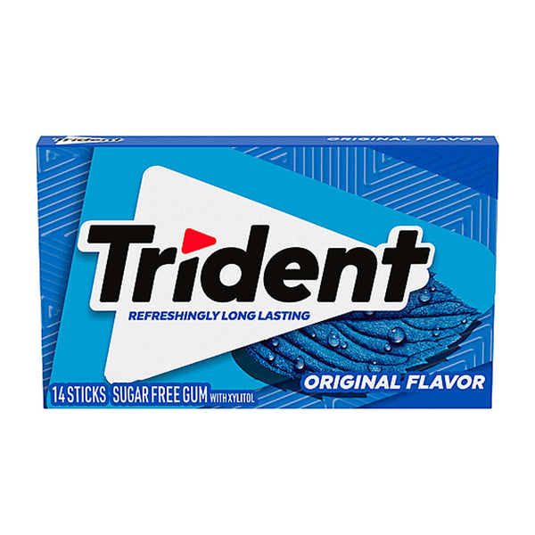 Trident Sabor Original Menta Sin Azúcar. 14 Sticks